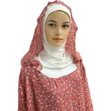 Mercan Şal Ve Hac Malzemeleri Namaz Elbisesi Dantelli Çiçek Desenli - Gül Kurusu - Standart
