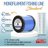 Mercan Standart 0.70 mm 1 kg Mavi Bobin Misina