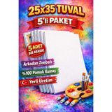 mercan tuval 25 X 35 Cm Arkadan Zımbalı 5 Li Paket Tual