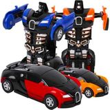 Mercanco 2ADET Öğretici Oyuncaklar Robota Dönüşen Spor Araba Lamborghini Oyuncak Robot Araba - 10 cm
