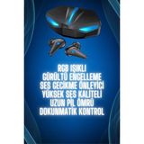 Mercansa Bluetooth Kulaklık Oyuncu Kulaklığı Rgb Işıklı Oyunlarda Düşük Gecikme