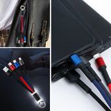 Mercansa Işıklı Anahtarlık Model 3 In 1 USB Çıkışlı Mikro,type-C ve Iphone Uyumlu Şarj Kablosu