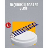 Mercansa LED Yağmur Işığı Seti 10 Adet Meteor Çubuk Aydınlatma