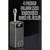 Mercansa Powerbank 60.000 Mah Hızlı Şarj 4 Çıkışlı Uzun Şarj Süreli Dijital Göstergeli