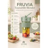 Mercansa Pratik Kullanımlı Şarjlı Meyve Suyu Blenderı Kapaklı Pipetli Smoothie Hazneli