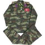 Mercantex Çocuk Asker Kıyafeti - 2 - 3 Yaş - Yeşil