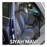 Mercedes A Serisi Lüx Oto Koltuk Minderi Ön Arka 5'li Set ELEGANCE Serisi SİYAH MAVİ