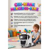 Mercedes Actroc Çek-Bırak Mekanizmalı Metal Gerçekçi Tasarımlı Devrilebilir Kabinli Oyuncak Tır BEYAZ