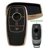 Mercedes B C E Sınıfı C180 C200 Glc Cla Cle Amg Gls Gla Uyumlu Kumanda Anahtar Kılıfı SİYAH GOLD