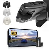 Mercedes-Benz Glc Gen1 X253/C253 2016-2020 (Model C Siyah), Glc300 Vb. İçin Ön 4K Ve Arka 1080P Araç Kamerası, Oem Görünüm, Wifi Ve App, Döngü Kayıt, G-Sensor, Kurulumu Kolay, 128 Gb Kart