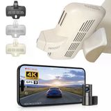 Mercedes-Benz Glc Gen1 X253/C253 2016-2020 (Model D Bej), Glc300 Vb. İçin Ön 4K Ve Arka 1080P Araç Kamerası, Oem Görünüm, Wifi Ve App, Döngü Kayıt, G-Sensor, Kurulumu Kolay, 128 Gb Kart