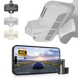 Mercedes-Benz Glc Gen1 X253/C253 2016-2020 (Model D Gri), Glc300 Vb. İçin Ön 4K Ve Arka 1080P Araç Kamerası, Oem Görünüm, Wifi Ve App, Döngü Kayıt, G-Sensor, Kurulumu Kolay, 128 Gb Kart