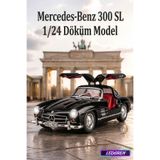 Mercedes-Benz Siyah 1954 300SL 1/24 Diecast Model Araba Metal Klasik Araç Oyuncak