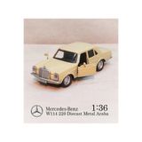MERCEDES Benz W114 | Çek Bırak E220 Metal Araba | Diecast 1:36 Model Oyuncak - Krem rengi