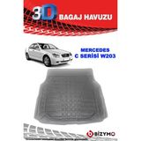 Mercedes C Serisi W203 2000-2007 3D Bagaj Havuzu Bizymo - Siyah