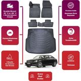 Mercedes C Serisi W204 2009 Model Plastik Bagaj Havuzu+4d Araca Özel Havuzlu Paspas Takımıı Maxii - Siyah