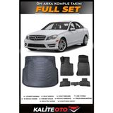 Mercedes C Serisi W204 Bagaj Havuzu+4.5d Havuzlu Paspas Seti 2011 Model - Siyah