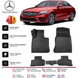 Mercedes C Serisi W205 2014-2021 4.5d Plus Havuzlu Siyah Paspas Takımı Kauçuk
