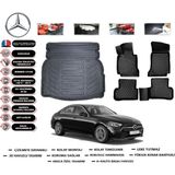 Mercedes C Serisi W205 2015 Model Rampalı Bagaj Havuzu Araca Özel Paspas Takımı Flex - Siyah