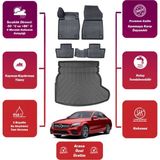 Mercedes C Serisi W205 2016 Model Rampalı Bagaj Havuzu Araca Özel Extra Havuzlu Paspas Takımı Pro - Siyah
