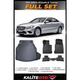 Mercedes C Serisi W205 Bagaj Havuzu+4.5d Havuzlu Paspas Seti 2015 Model - Siyah