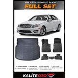 Mercedes C Serisi W205 Rampalı Bagaj Havuzu+4.5d Havuzlu Paspas Seti 2015 Model - Siyah