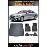 Mercedes C Serisi W205 Rampalı Bagaj Havuzu+4.5d Havuzlu Paspas Seti 2017 Model - Siyah