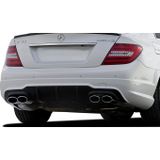 Mercedes C Uyumlu Serisi W204 (2012-2014) Makyajlı Arka Tampon Eki - Difüzör (Plastik)