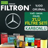 Mercedes C180 Komp. Filtron Filtre Bakım Seti W203 2003-2007