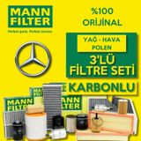 Mercedes C180 Komp. Mann-filter Filtre Bakım Seti W203 2003-2007