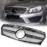 Mercedes Cla W117 Diamond On Panjur İzgara Seti Krom-Siyah 2015-2019 Arasi
