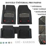 Mercedes Cls C218 2017 Uyumlu 4 cm Derin Havuzlu 5 Parça Set 3D Paspas Takımı Siyah - Gri