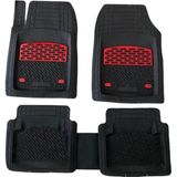 Mercedes Cls C257 2021 Uyumlu 4 cm Derin Havuzlu 5 Parça Set 3D Paspas Takımı Siyah - Kırmızı