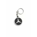Mercedes Logo Anahtarlık Karbon Fiber Görünümlü Şık Tasarım