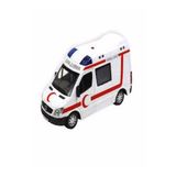Mercedes Siren Sesli Işıklı 1/32 Çekbırak Metal Oyuncak Ambulans