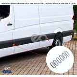 Mercedes Sprinter W906 Krom Yan Reflektör Çerçevesi 6 Prç. 2006-2018 Arası P.Çelik