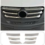 Mercedes Sprinter W907 2019-2023 Krom Geniş Model Ön Panjur 6 Parça Paslanmaz Çelik