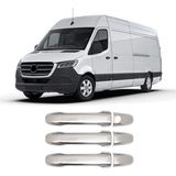 Mercedes Sprinter W907 Uyumlu 2019 ve Üzeri Krom Kapı Kolu 3 Kapı Paslanmaz Çelik