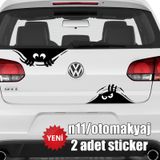 Mercedes Sticker Hayalet Canavar Göz Bagaj Kapı Far Altı Uyumlu