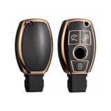 Mercedes Uyumlu Benz W204 Gold Anahtar Kılıfı Siyah Renk
