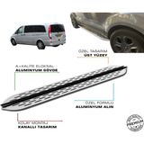 Mercedes Vıona Uzun Şase Araca Özel Yan Basamak 2004 2005 2006 2007 2008 2009 2010 2011 2012 2013 2014 - Siyah - Açık Gri