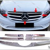 Mercedes Vito W447 Krom Ön Panjur 5 Prç 2020 Ve Üzeri Geniş Model Paslanmaz Çelik