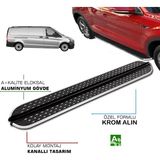 Mercedes Vito W447 Panel Van Uzun Şase Araca Özel Prv1 Yan Basamak 2016 2017 2018 2019 2020 2021 2022 2023 2024 - Siyah - Açık Gri