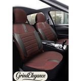Mercedes W124 Oto Koltuk Kılıfı – Trobus Vira Grindelegance Kırmızı-Siyah | Pamuklu Deri Detaylı, Yan Airbag Uyumlu, Üniversal, Kolay Montaj, 3 Katmanlı Konfor - Kırmızı - Siyah