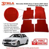 Mercedes W204 Kasa C-Serisi Premium Halı Paspas Seti Kırmızı