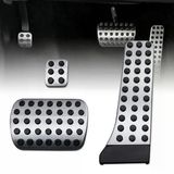 Mercedes W204-W207-W211-W212-W215-W220-E250 Geçme Otomatik Pedal Seti 3 Parça Siyah Krom