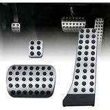 Mercedes W204-W207-W211-W212-W215-W220-E250 Uyumlu Geçme Otomatik Pedal Seti 3 Parça Siyah Krom - Çok Renkli