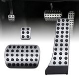 Mercedes W204-W207-W211-W212-W215-W220-E250 Uyumlu Geçme Otomatik Pedal Seti 3 Parça Siyah Krom