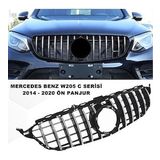 Mercedes W205 C Serisi Spor Ön Panjur Izgaralı Piano Black & Krom Şeritli 2014-2020 1. Kalite