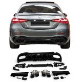 Mercedes W206 C43 Amg Arka Tampon Difüzör ve Egzoz Ucu Amg 2021